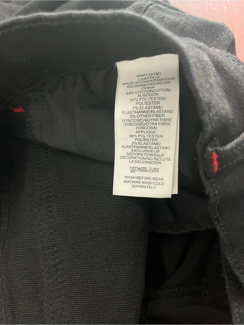 True Religion Ricky Applique SN Flap Straight “2SB Black Rinse” 34x30 #701564